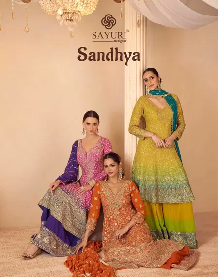 Sandhya By Sayuri Georgette Embroidery Readymade Suits Wholesale Online